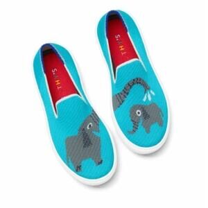 Rothy's Kids Bath Time Elephant Print Knit Fabric Slip On Shoes Boys Size 3